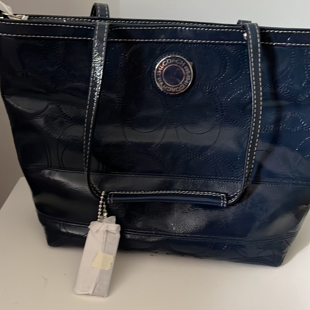 Coach Navy Blue Purse